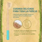 Cepillo de Dientes Bambú Natural Turquesa - Imagen 4