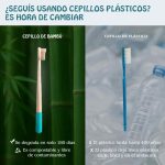 Cepillo de Dientes Bambú Natural Turquesa - Imagen 8