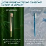 Cepillo de dientes de Bambú natural Verde - Imagen 8
