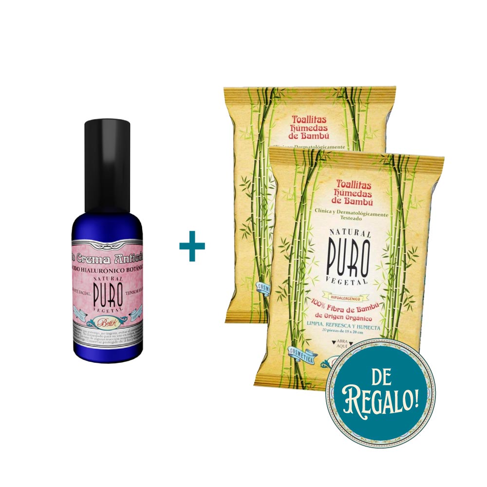 Kit Bio Crema Antiedad + 2 Toallitas de Bambú Pocket de regalo