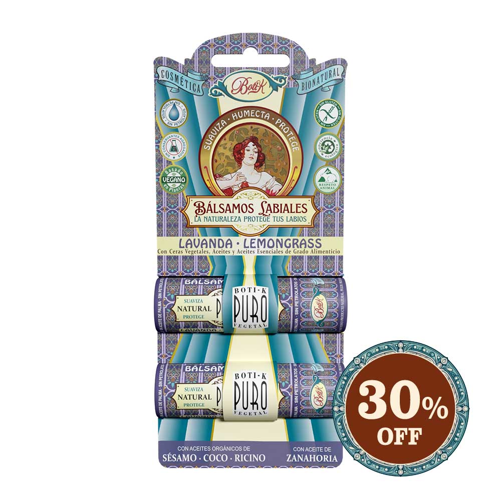 Blister duo Bálsamo Labial Lavanda Lemongrass Kraft